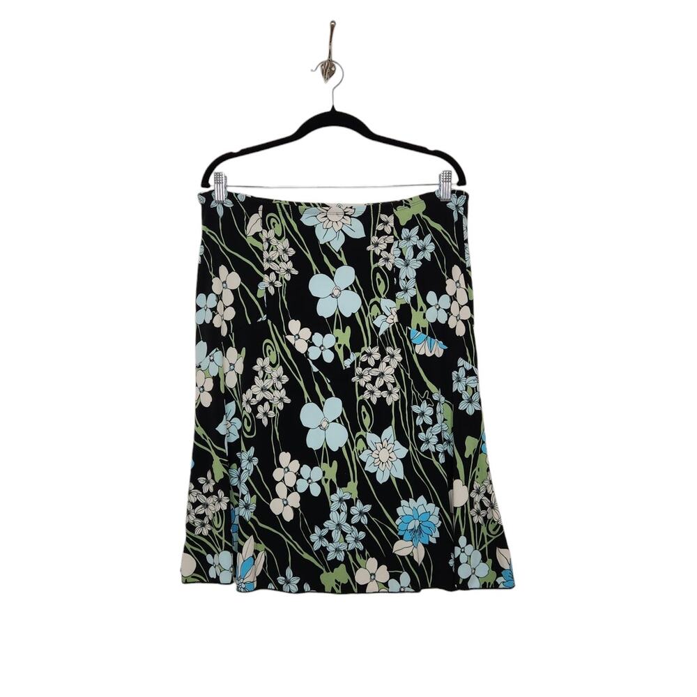 Vintage y2k JKLA Floral Goth Summer Midi Skirt All Over Fairy Whimsy Large